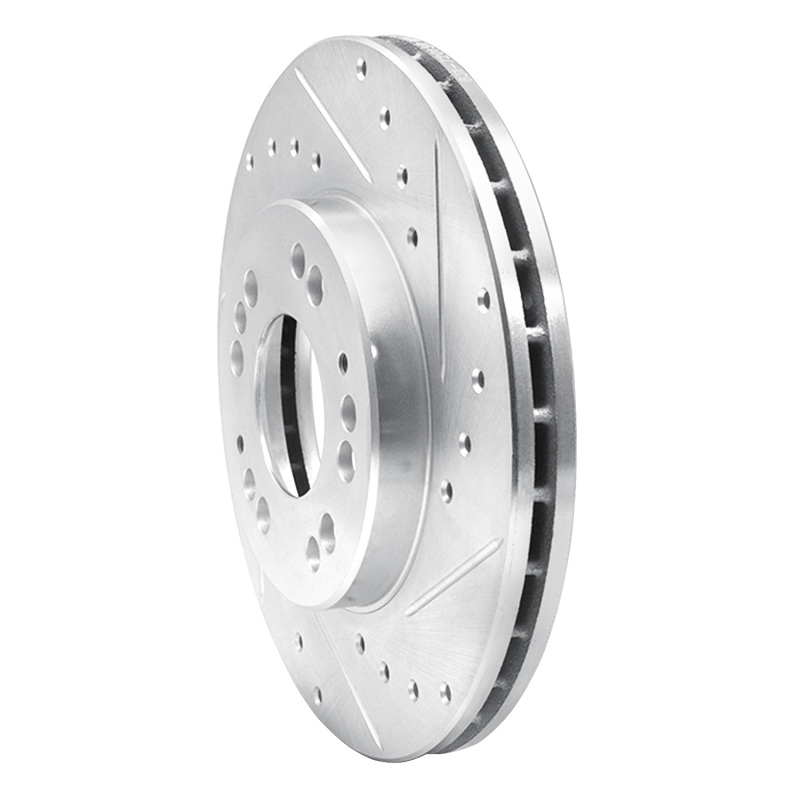 Dodge Stealth Brake Rotor (1) - Front Right - R1 Concepts - Drilled & Slotted - Silver - `91-`04